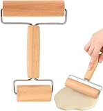 Teigrolle aus Holz, Teigrolle, Teigrolle, Holz, T-Form, zum Ausrollen von...