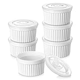vancasso RAMEKINS 320ml Soufflé Förmchen Set von 6, Ø10.6cm Creme Brulee...