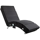 Casaria Relaxliege XXL Massage Heizfunktion 186x89x55cm Ergonomisch Stoff...