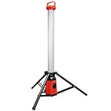 Grafner Profi LED Tower Baustrahler mit Steckdose und Stativ, 360° 7500...