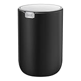 EKO Mini Tischmülleimer mit deckel, 1,5 Liter Kosmetikeimer Schwarz,...