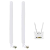 EuAcesry Externe Antenne 4G LTE SMA Male 10dBi, 2Pcs WiFi pc Antenne für...