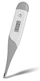 Pulox DT-15 Digitales Fieberthermometer - Flexible Spitze, LCD-Display,...