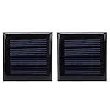 BuyWeek Mikro Solarzellen, 2 Stück 2V 210mA Mini Solarpanel 40 x 40 mm/1,6...