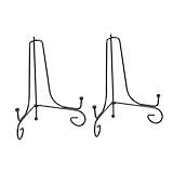 DEARMAMY 2 Stück Schwarze Verstellbare Eisen Tellerhalter Klappbar...