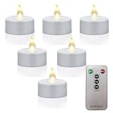 5 Stück Flammenlose Led Teelichter mit Fernbedienung und...
