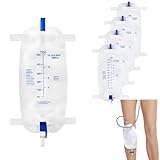 4 Stück Urinbeutel Beinbeutel 500ml, Beinbeutel Urindrainagebeutel mit 2...