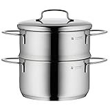 WMF Mini Dampfgarer mit Metalldeckel klein 16 cm, 1,5l, Cromargan Edelstahl...