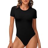 TNNZEET Body Damen Tshirt Elegant Bodysuit Kurzarm Sexy Für Sommer...