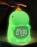 Yiliaw Dinosaurier Kinderwecker mit Nachtlicht – Schlaftrainer &...