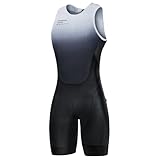 Santic Herren Triathlonanzug Einteiler Triathlon Anzug Gepolstert Trisuit...