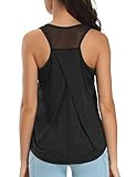 Dawnrole Damen Sport Tank Top Ärmelloses Leichte Fitness Top Yoga...