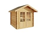 Alpholz Gartenhaus Set Palma Naturbelassen 261x261cm inkl. Dacheindeckung...