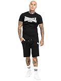 Lonsdale Herren T-Shirt & Shorts Set MOY Normale Passform, Black/White, XXL