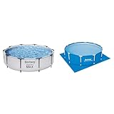 Bestway Steel Pro MAX Frame Pool ohne Pumpe Ø 305 x 76 cm, lichtgrau, rund...