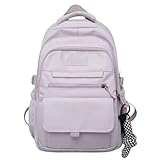 HGSLQDEE Schulrucksack Nylon -Rucksäcke Für Student Solid Color School...