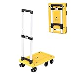 Faltbarer beweglicher Trolley, Flachbett-Sackkarre mit 360° drehbaren...