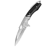 HDRNCH Damast Taschenmesser Damaszener-Muster Multifunktionales...