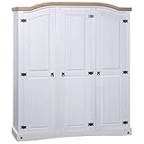 Cozynest Kiefer Kleiderschrank Mexiko-Stil Corona 3 Türen...
