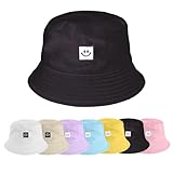 UMIPUBO Fischerhut Bucket Hat Smile Herren Damen Bunt,Sonnenhut Sommerhut...