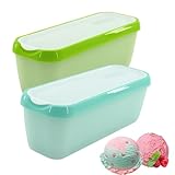 WOKICOR 2er-Set Eisbehälter für Speiseeis 1.5 L, Eiscreme Behälter,...