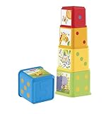 Fisher-Price Stack & Explore Blocks - 5 Würfel mit Strukturen, Figuren,...