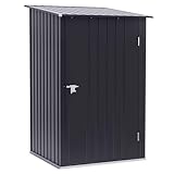 Outsunny Metall Gerätehaus 0,92 m² 100x103x160cm Geräteschuppen mit...