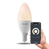 CALEX Smart LED Lampe, E14, B35, Kerze, warmweißes Licht, dimmbar, WLAN...