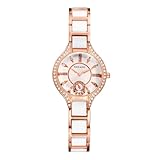 JewelryWe Damenuhr Glitzer Keramik Uhr: Damen Bling Strass Analog Quarz...
