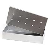 Wenco Premium Räucherbox, 20 x 9,5 x 4 cm, Edelstahl, Hitzebeständig,...