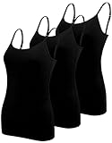 BQTQ 3 Stück Unterhemd Damen Basic Tank Top Ärmelloses Camisole...