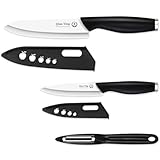 Keramikmesser Set Scharf Keramik Messer: 3er Pack Küche Messer Set Schwarz...