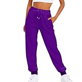 2025 Herbst Winter Damen Einfarbige Kordelzug Elastische Taille Casual Lose...