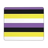 HLBSDM Nicht-binäres Flaggen-Mauspad mit weichem und schönem Gummirand, 7...