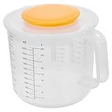 VINTORKY 2,5 liter Rührschüssel mit Waage Messbecher mit Deckel...
