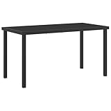 vidaXL Rechteckiger Terrassentisch Metall für draußen Platz für 6...