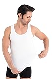 UNDEREA 3er Pack Herren Tank Top Classic Unterhemd - gekämmte Feinripp...