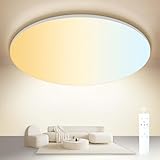 ONDTA LED Deckenleuchte Dimmbar 45W, 2700K-6500K Deckenlampe mit...