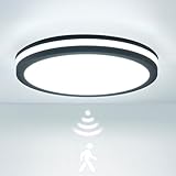 LEZOE LED Deckenleuchte mit Bewegungsmelder IP65 Wasserdicht, 24W/30W...