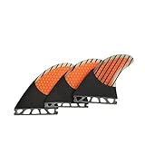 OUTFYT Surfbrett-Flosse for Board-Zubehör Orange/Blau Kohlefaser 3...