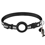 ECVGHD Reflektierendes Hundehalsband mit wasserdichtem Tracker-Halter,...