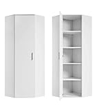 mokebo® Eckschrank in Weiß aus Holz 'Der Lange', Aktenschrank &...