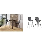 byLIVING Bargruppe Essgruppe NELE / 3-TLG. Set / 2 Barhocker Bezug...