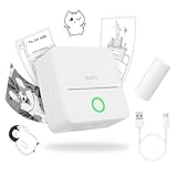 Mini Drucker tragbarer Mini Printer, Mini Fotodrucker Wireless...