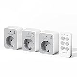 TESSAN Funksteckdosen mit Fernbedienung Set, 3 Steckdosen mit 1 Handsender,...