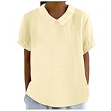 Tshirt Damen elegant Shirt weiß Damen leinen top Sommer blusen Damen...