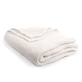 Kuschel-Decke aus Strick Weiß 120x150 cm – Kuschelige Strickdecke in...