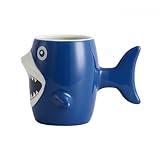 WildOath Shark Kids Tasse – 450 ml süße Kindertasse, Haifisch-förmige...