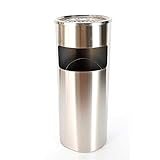 Standaschenbecher für Draussen Aussen, 30 Liter Edelstahl Mülleimer mit...