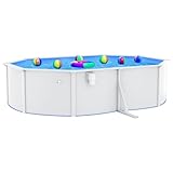 Gecheer Pool mit Stahlwand Stahlwandpool Pool-Set Pool Komplett-Set...